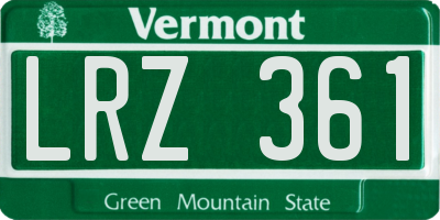 VT license plate LRZ361