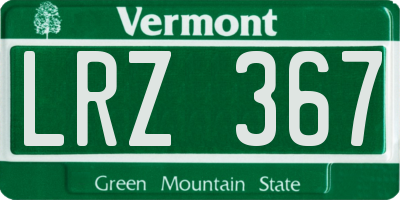 VT license plate LRZ367