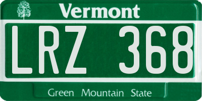 VT license plate LRZ368