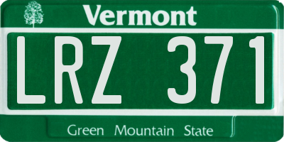 VT license plate LRZ371