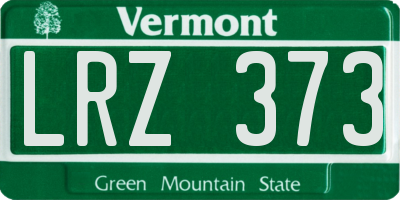 VT license plate LRZ373