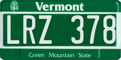 VT license plate LRZ378