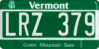 VT license plate LRZ379
