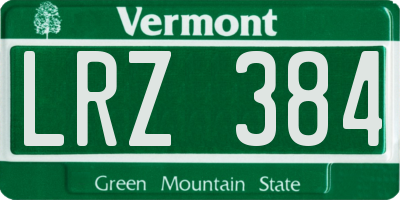 VT license plate LRZ384
