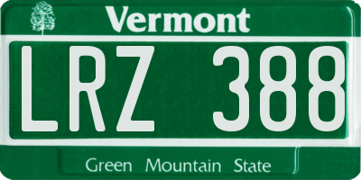 VT license plate LRZ388