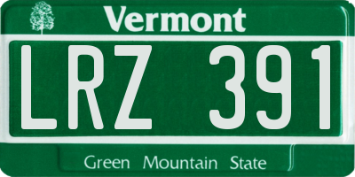 VT license plate LRZ391