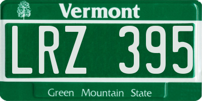 VT license plate LRZ395
