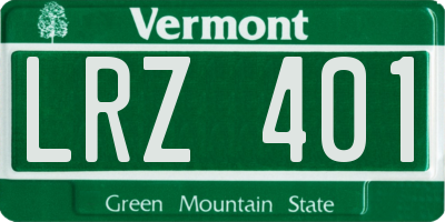 VT license plate LRZ401