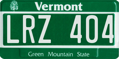 VT license plate LRZ404