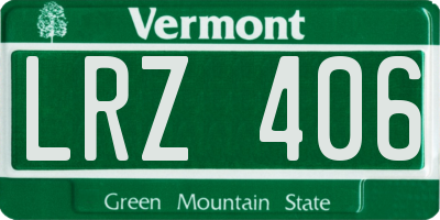 VT license plate LRZ406