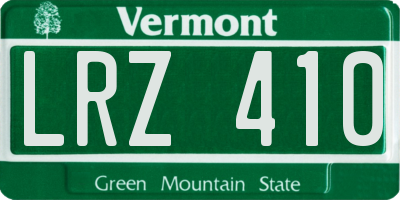 VT license plate LRZ410