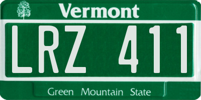 VT license plate LRZ411
