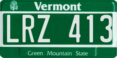 VT license plate LRZ413