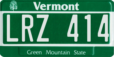 VT license plate LRZ414