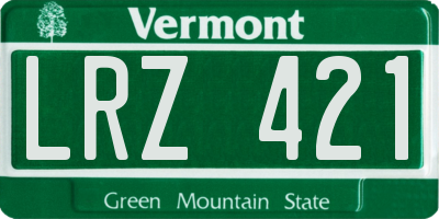 VT license plate LRZ421