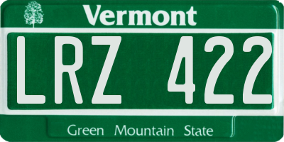 VT license plate LRZ422