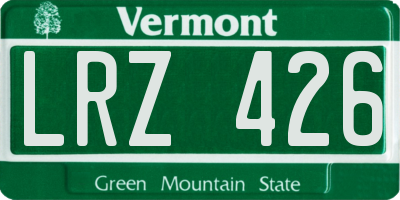 VT license plate LRZ426