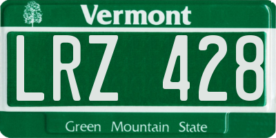 VT license plate LRZ428