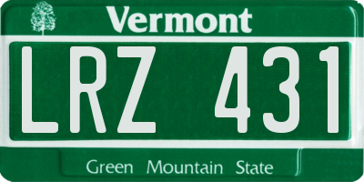 VT license plate LRZ431
