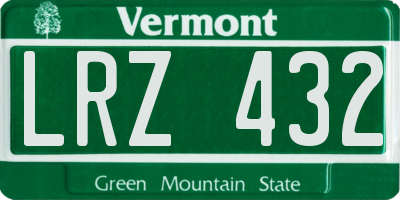 VT license plate LRZ432