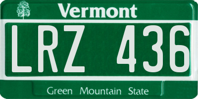 VT license plate LRZ436