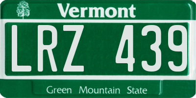 VT license plate LRZ439