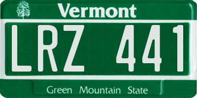 VT license plate LRZ441
