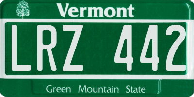 VT license plate LRZ442