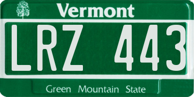 VT license plate LRZ443