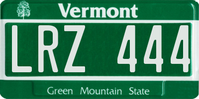VT license plate LRZ444