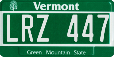 VT license plate LRZ447