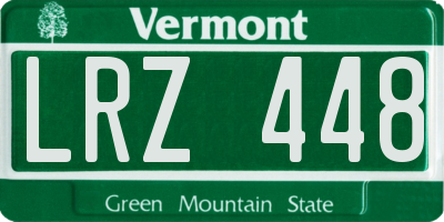 VT license plate LRZ448