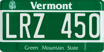 VT license plate LRZ450