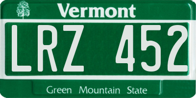 VT license plate LRZ452