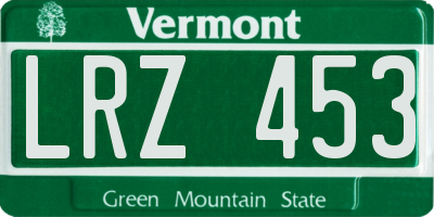 VT license plate LRZ453