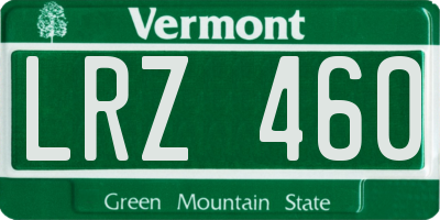 VT license plate LRZ460