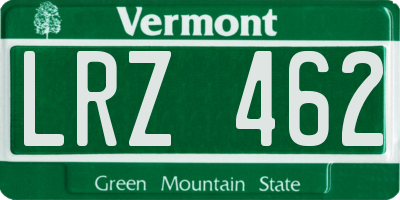 VT license plate LRZ462