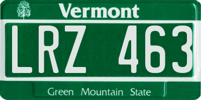 VT license plate LRZ463