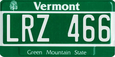 VT license plate LRZ466