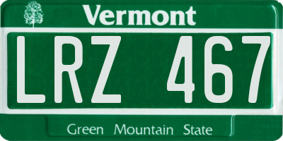 VT license plate LRZ467