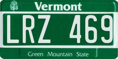 VT license plate LRZ469