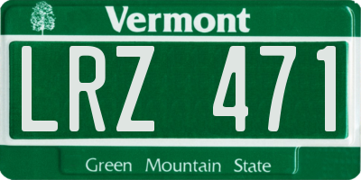 VT license plate LRZ471