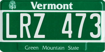 VT license plate LRZ473