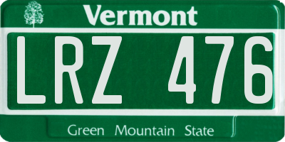 VT license plate LRZ476