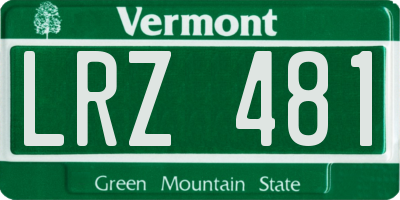 VT license plate LRZ481