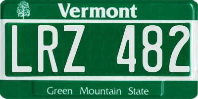 VT license plate LRZ482