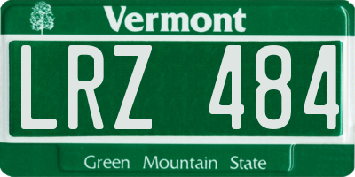 VT license plate LRZ484