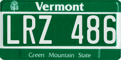 VT license plate LRZ486