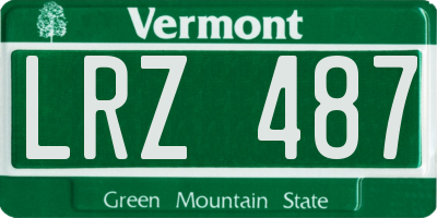 VT license plate LRZ487