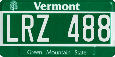 VT license plate LRZ488